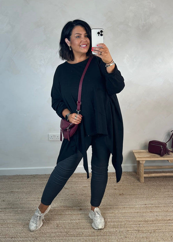Toni pocket top - black