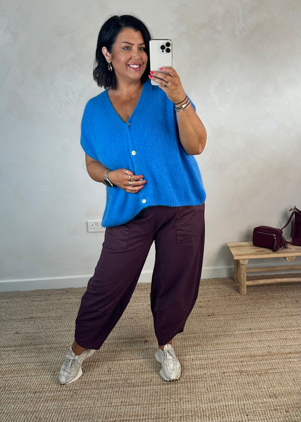 Moda casual pants - damson