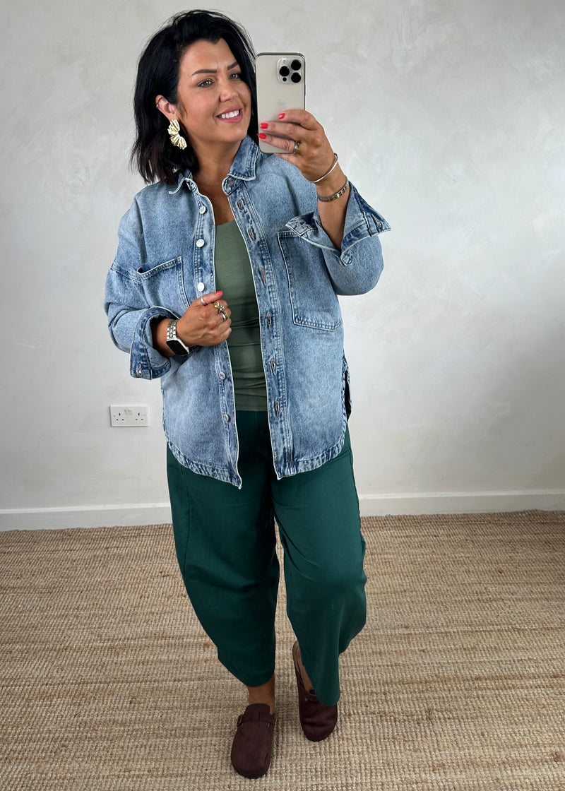 Vada denim shacket - blue