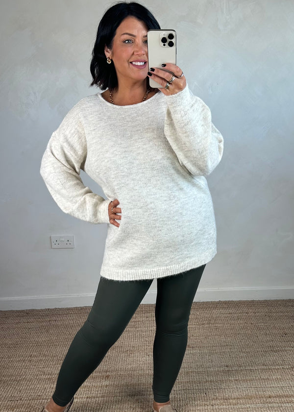 Lulu bow back knit - cream