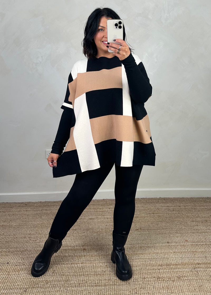Tara Colour block knit
