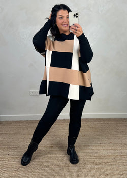 Tara Colour block knit