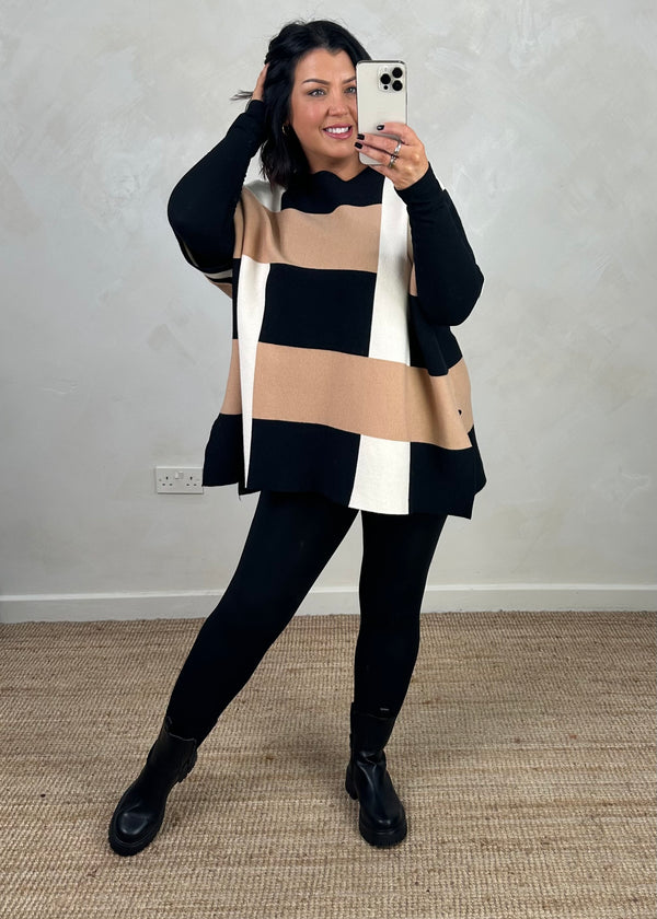 Tara Colour block knit