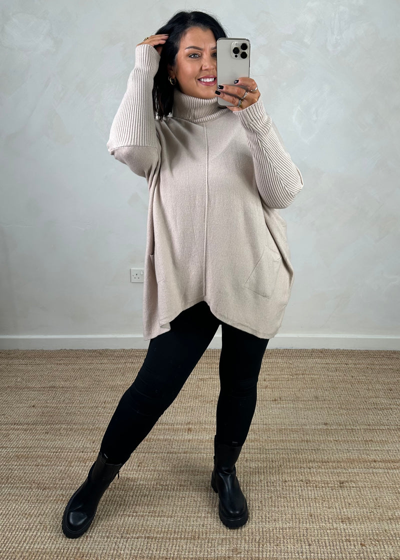 Darcy batwing knit - mocha