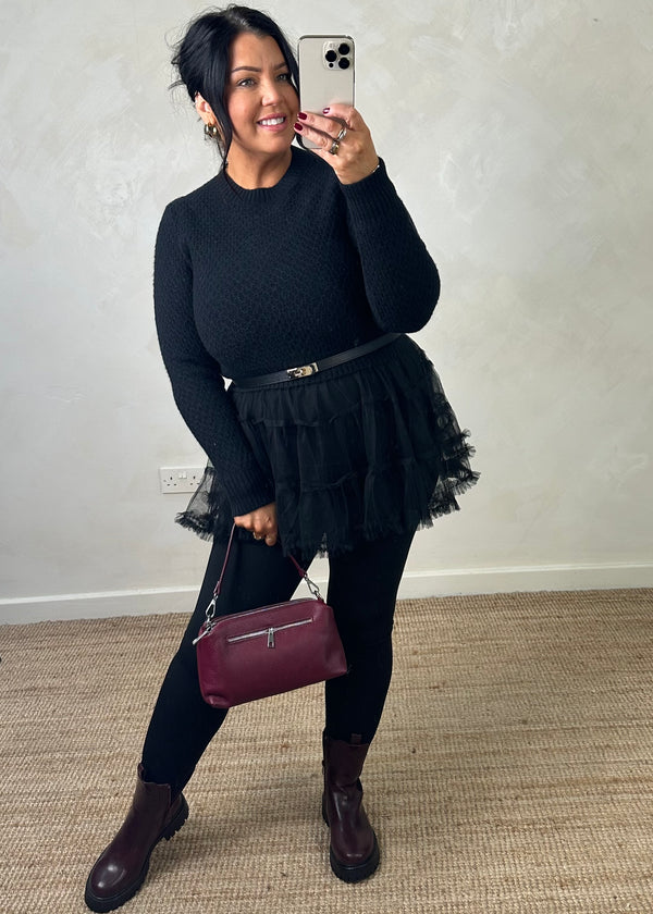 Lucy tulle knit - Black