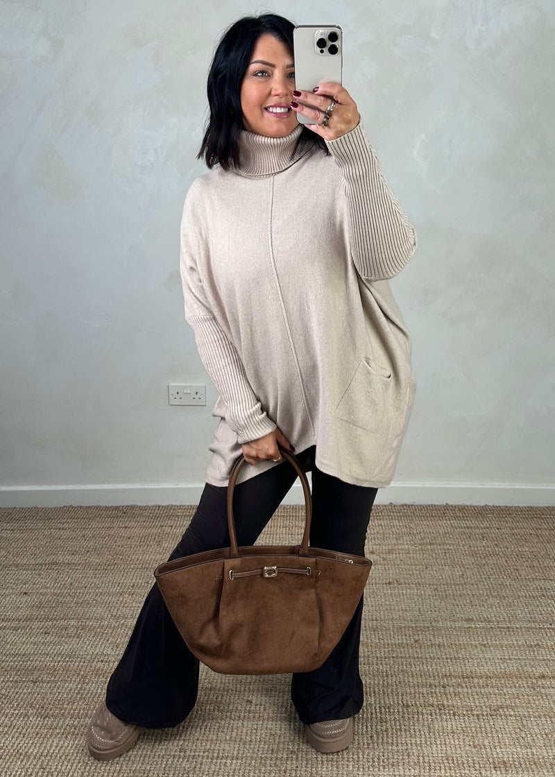 Flared leggings (16 - 22) - chocolate