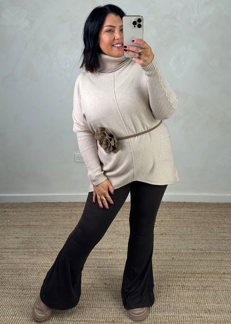 Flared leggings (16 - 22) - chocolate