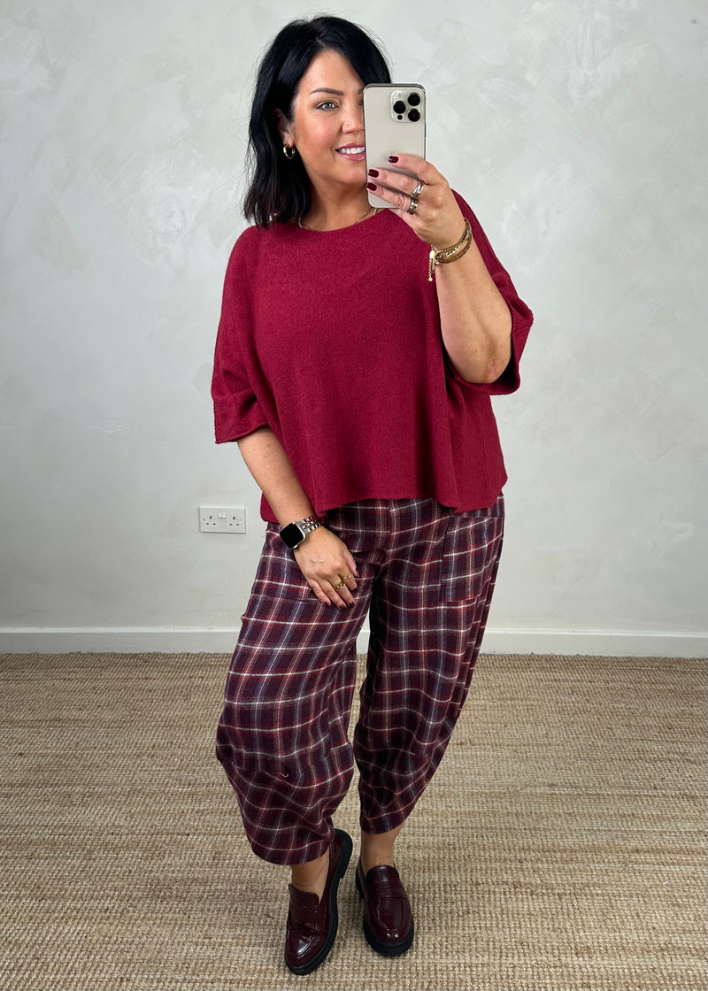 Checked Moda pants - four