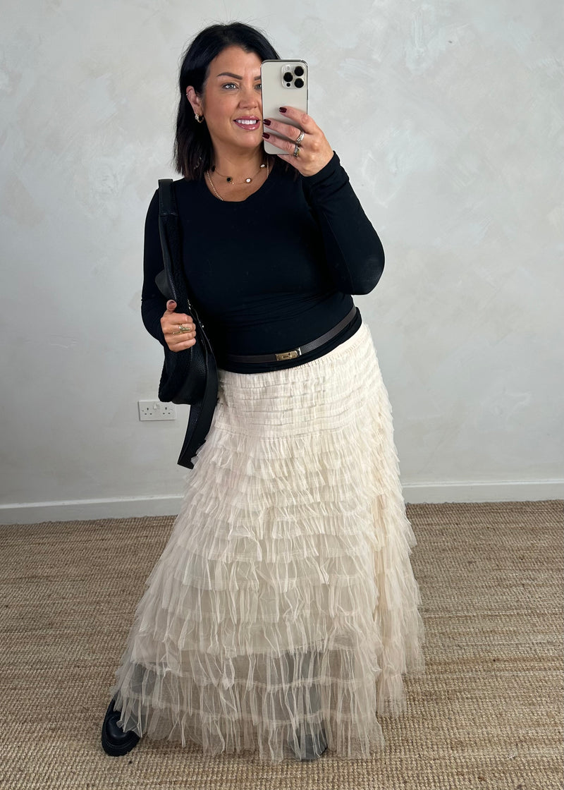 Dolly tulle skirt - tobacco