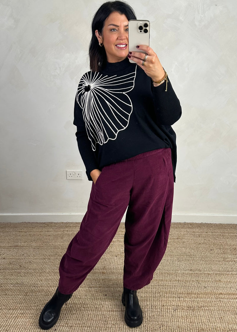 Baby cord finn - damson