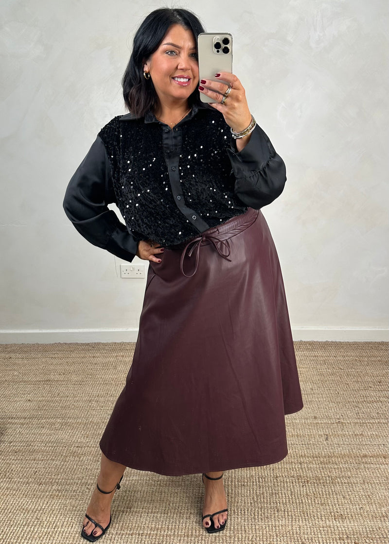 Minnelli sequin blouse - black