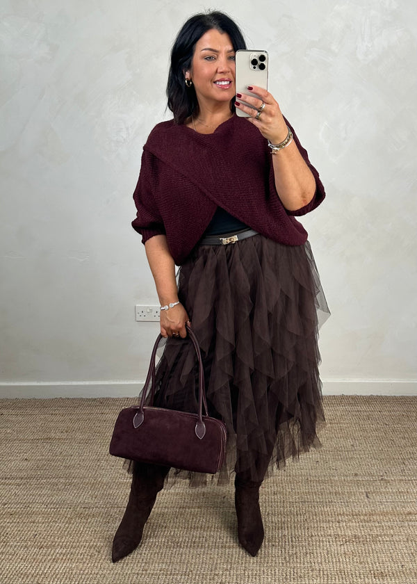 Zadie leather bag - merlot