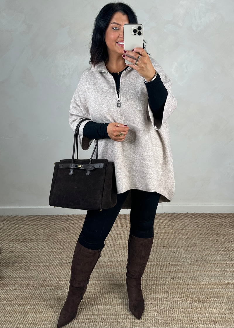 Axel longline knit - oatmeal