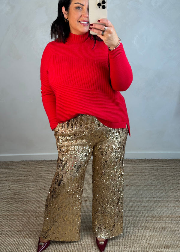 Trinny sequin pants - Gold