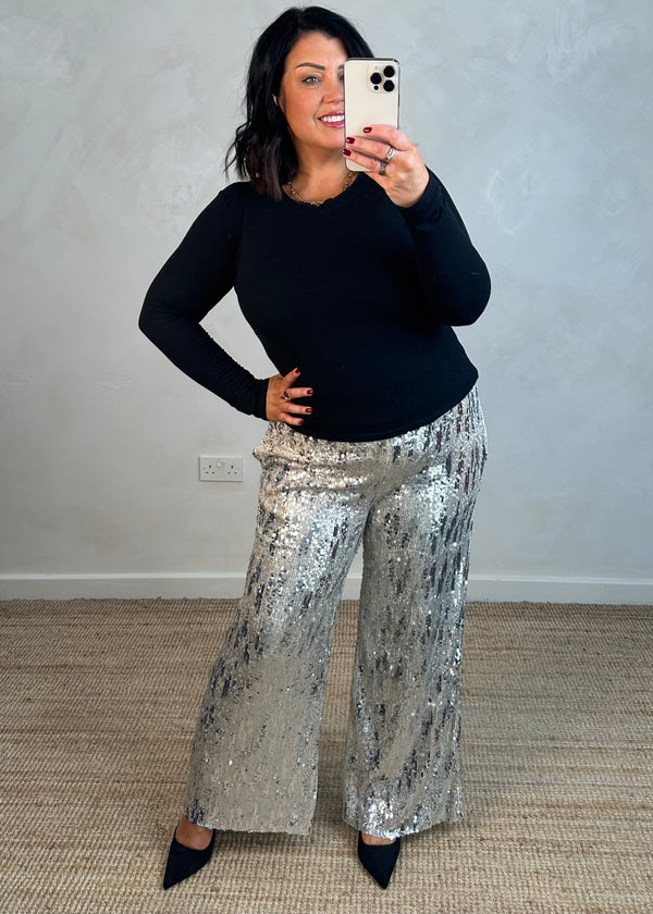 Trinny sequin pants - Silver