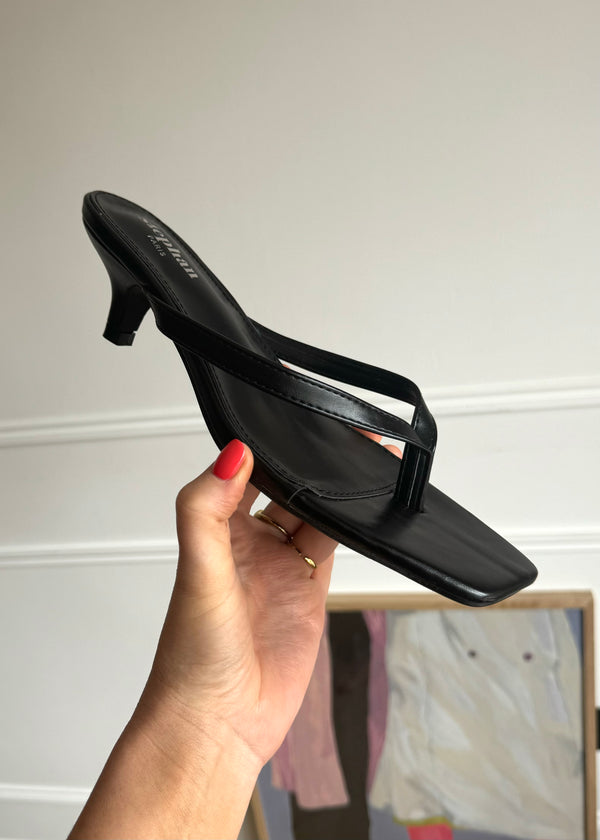 Ava toepost heel - black