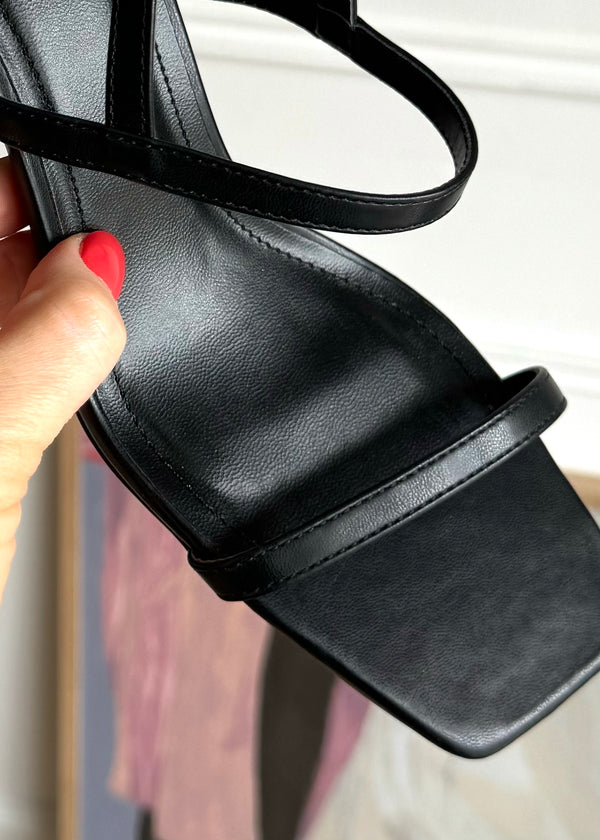 Sam strappy heel - black