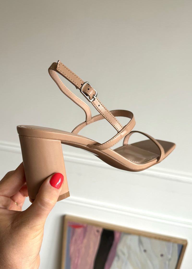 Sam strappy heel tan The Style Attic