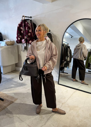 Bertie checked hooded jacket