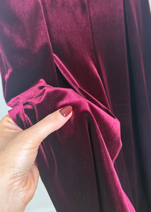 Dion Velvet trouser - Merlot