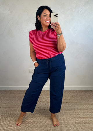 Barrel leg magic pants - Navy