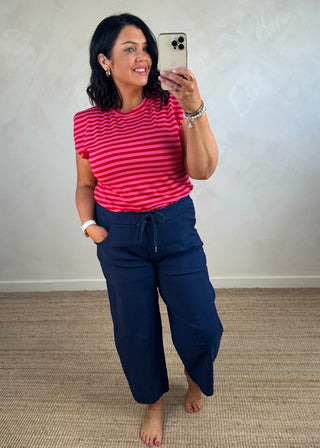 Barrel leg magic pants - Navy