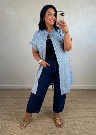 Barrel leg magic pants - Navy