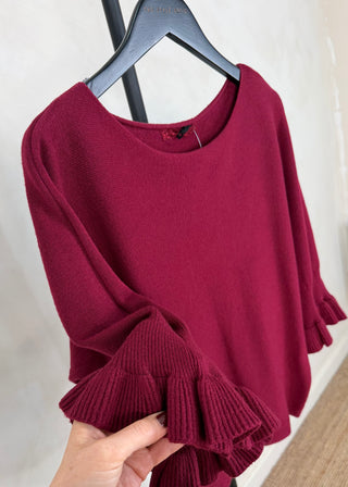 Jessie frill knit - Merlot