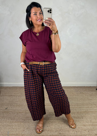 Cap sleeve Tee - Merlot