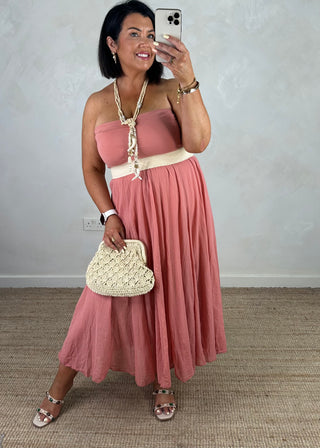 Tamra cotton skirt - Coral