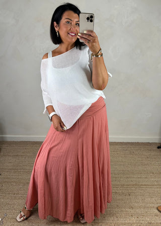 Tamra cotton skirt - Coral