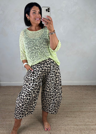 Sid barrel leg trouser - Leopard
