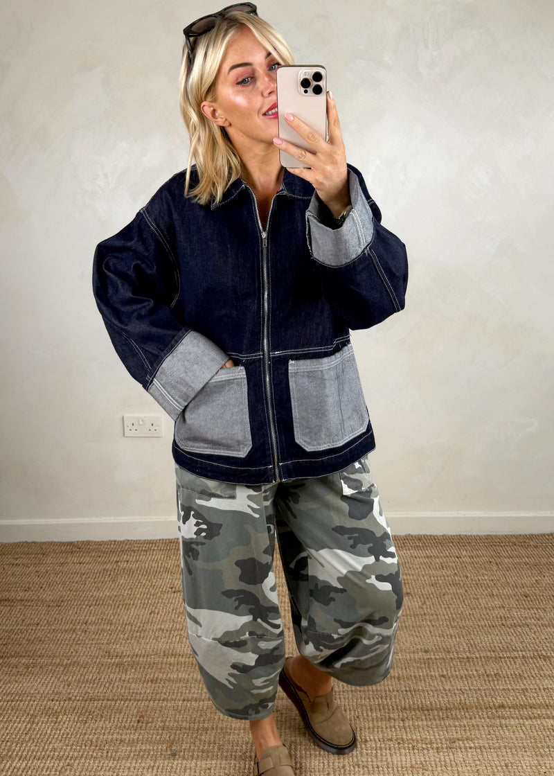 Indigo denim jacket-The Style Attic