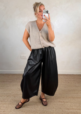 Isla mohair blend knit - Greige-The Style Attic