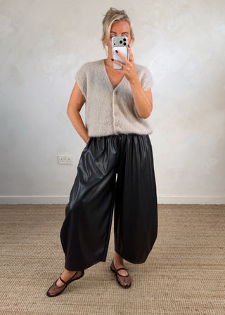 Isla mohair blend knit - Greige-The Style Attic