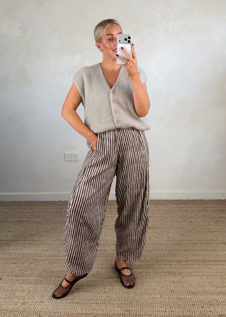 Isla mohair blend knit - Greige-The Style Attic