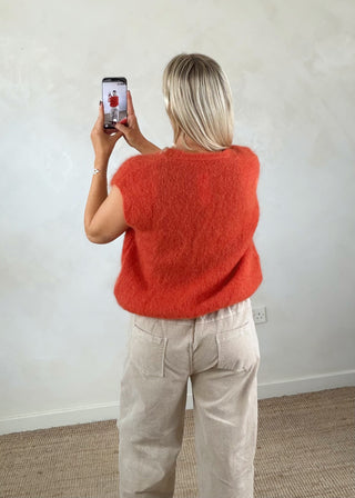 Isla mohair blend knit - Rust-The Style Attic