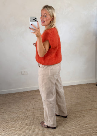 Isla mohair blend knit - Rust-The Style Attic