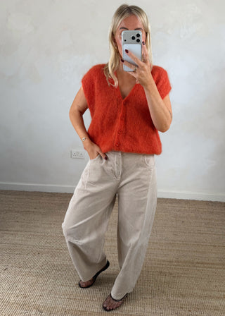 Isla mohair blend knit - Rust-The Style Attic