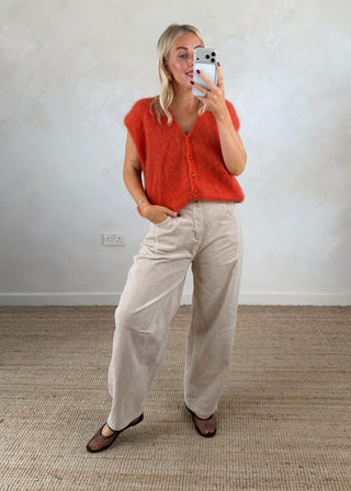 Isla mohair blend knit - Rust-The Style Attic