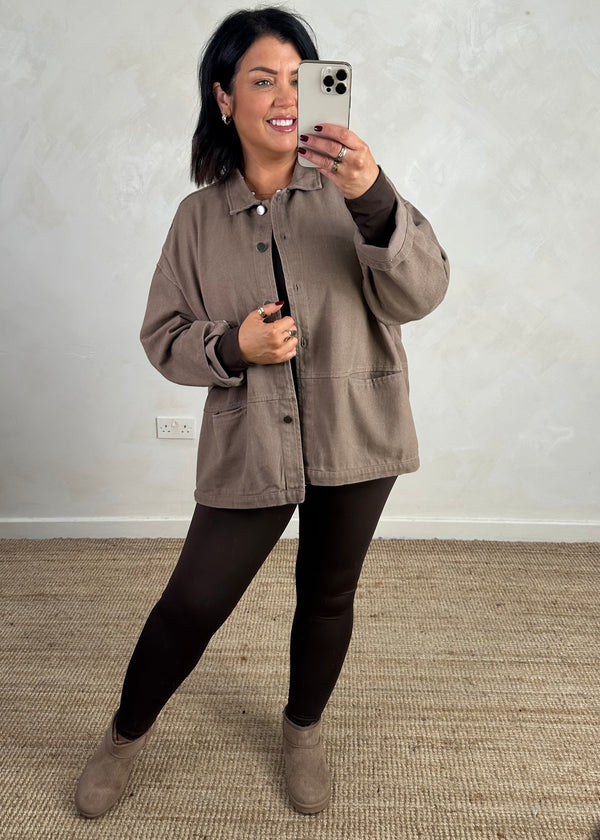 Jace jacket - mocha-The Style Attic