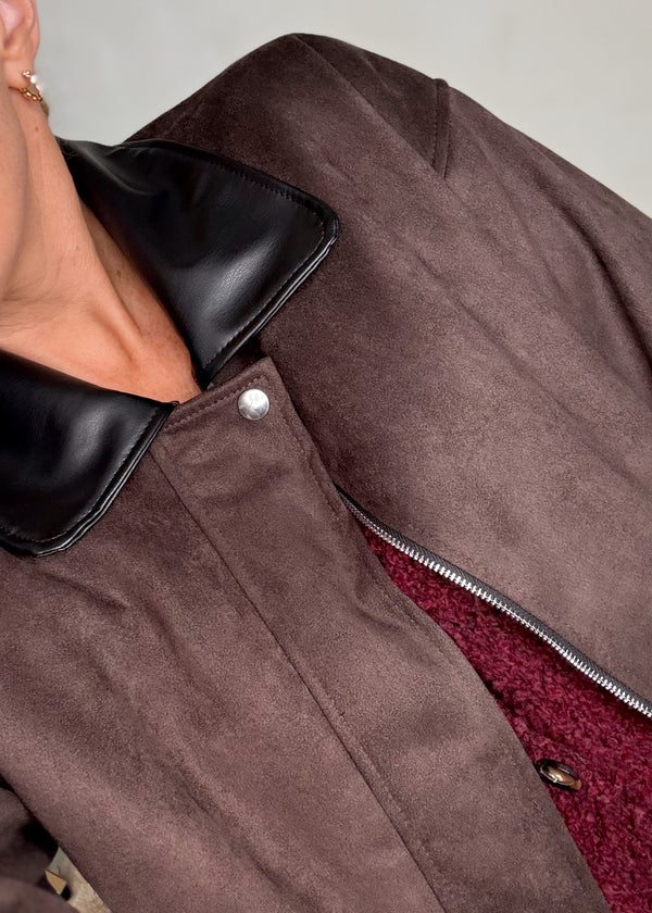 Jack barn jacket - chocolate-The Style Attic