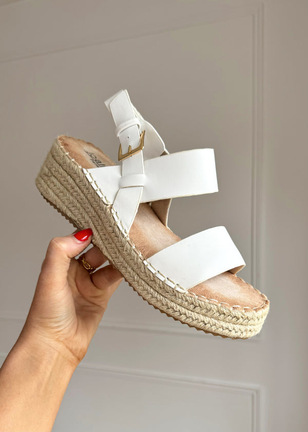 Jackson sandal - white-The Style Attic