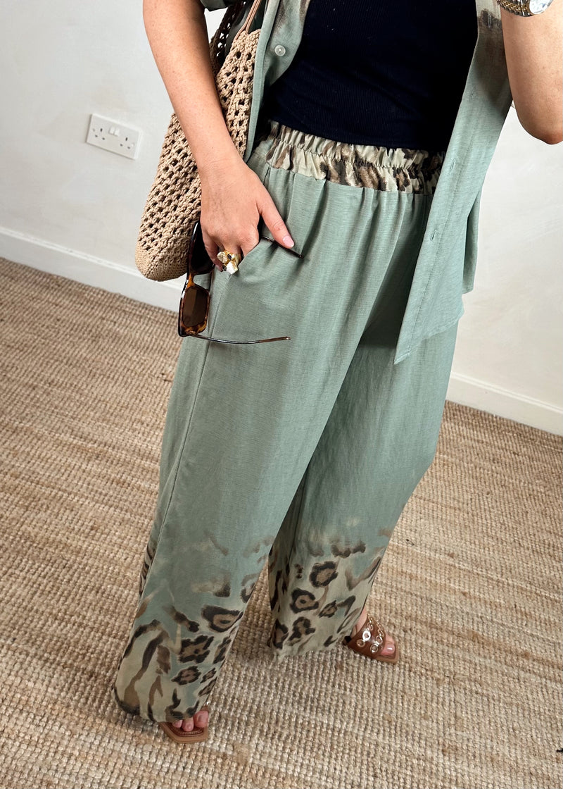 Jaguar co-ord - khaki-The Style Attic