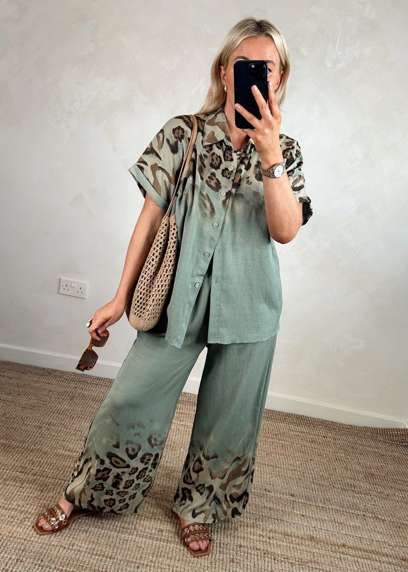 Jaguar co-ord - khaki-The Style Attic