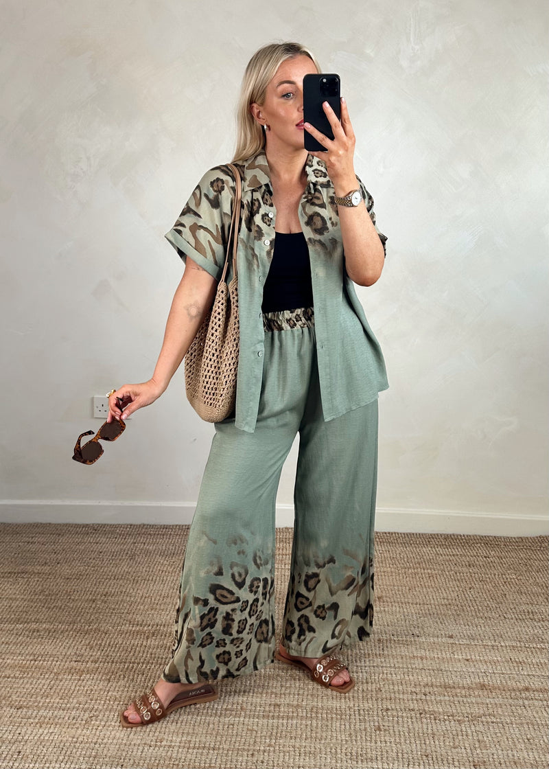 Jaguar co-ord - khaki-The Style Attic