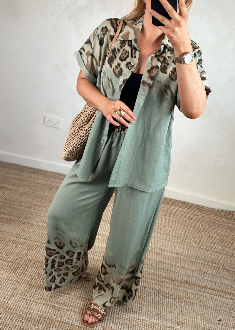 Jaguar co-ord - khaki-The Style Attic