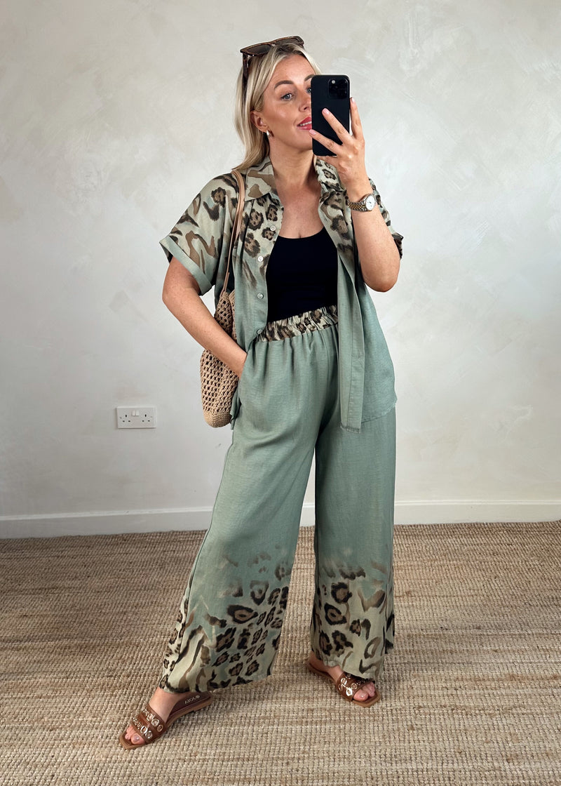 Jaguar co-ord - khaki-The Style Attic