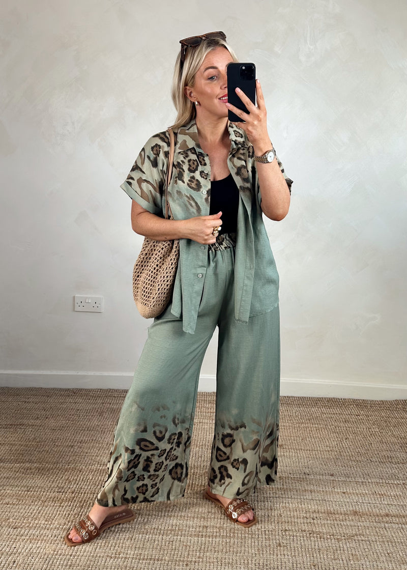 Jaguar co-ord - khaki-The Style Attic