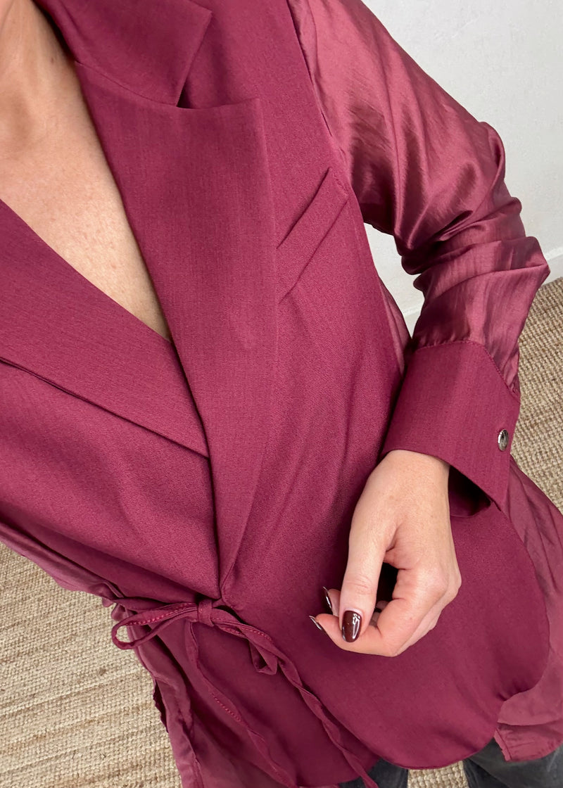 Jamie tie blazer-The Style Attic